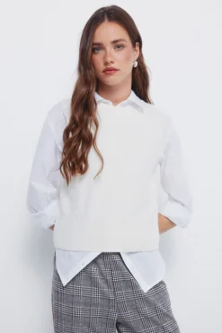 Chaleco punto trenzas