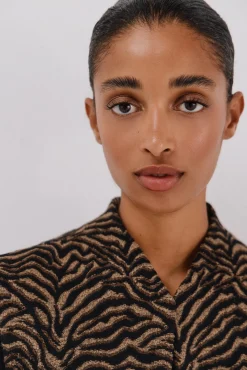 Chaleco tejido animal print