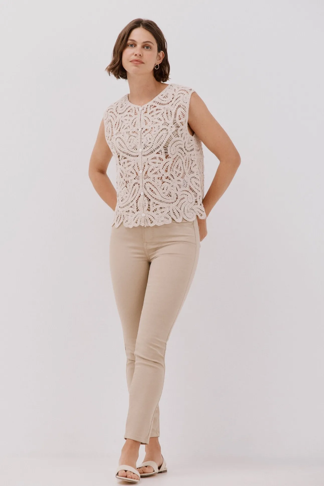 Chaleco tipo crochet