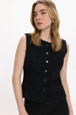 Chaleco vaquero animal print