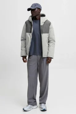 Chaqueta acolchada bicolor