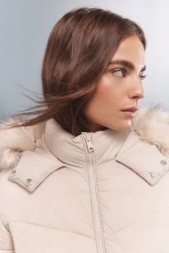 Chaqueta acolchada capucha pelo Sorona Aura