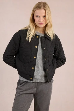 Chaqueta acolchada con flores