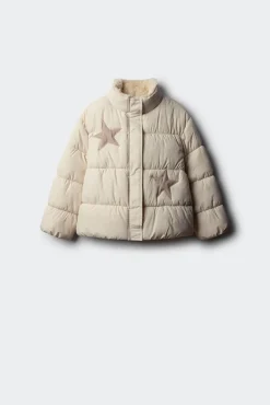 Chaqueta acolchada estrellas niña