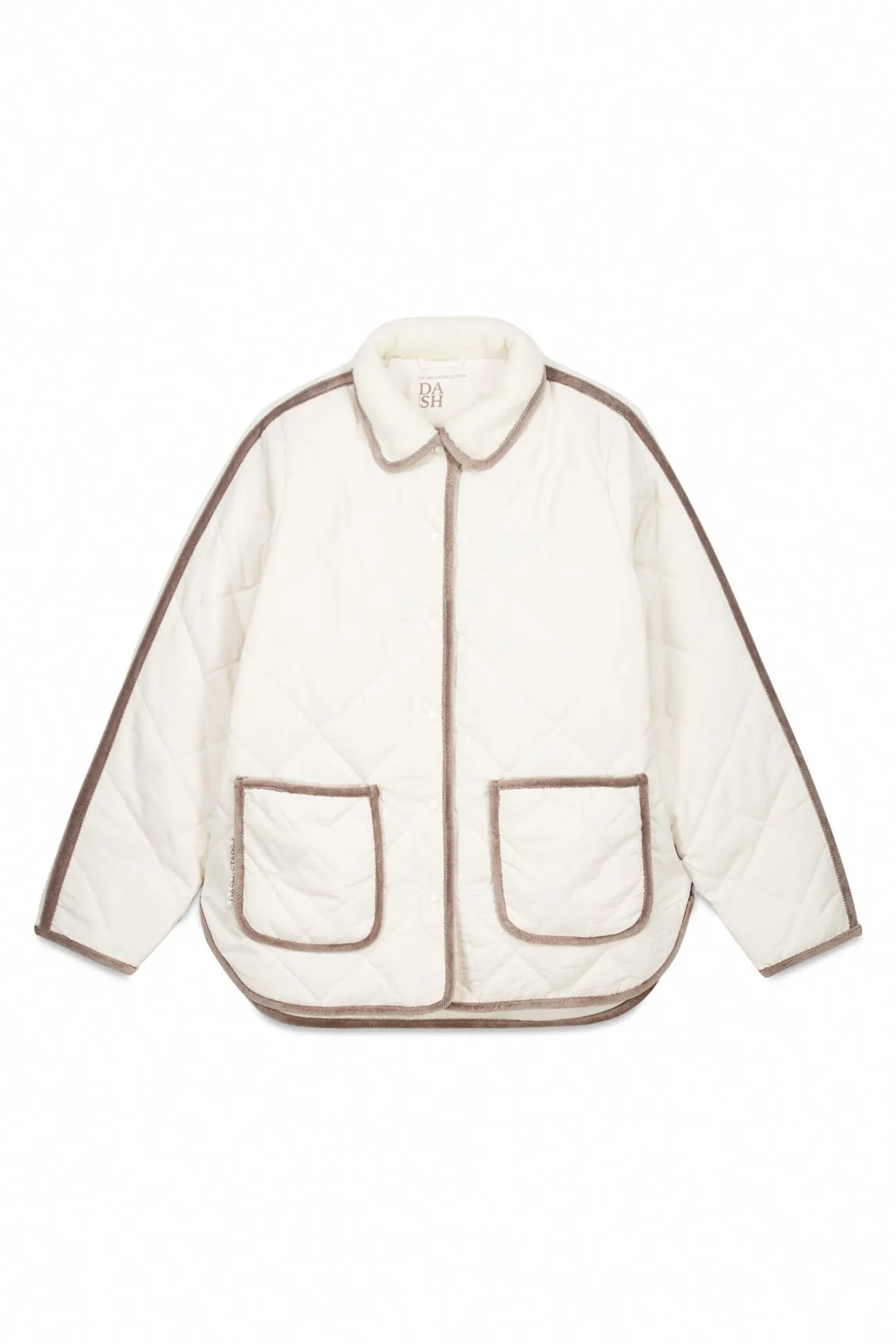 Chaqueta acolchada rombos beige