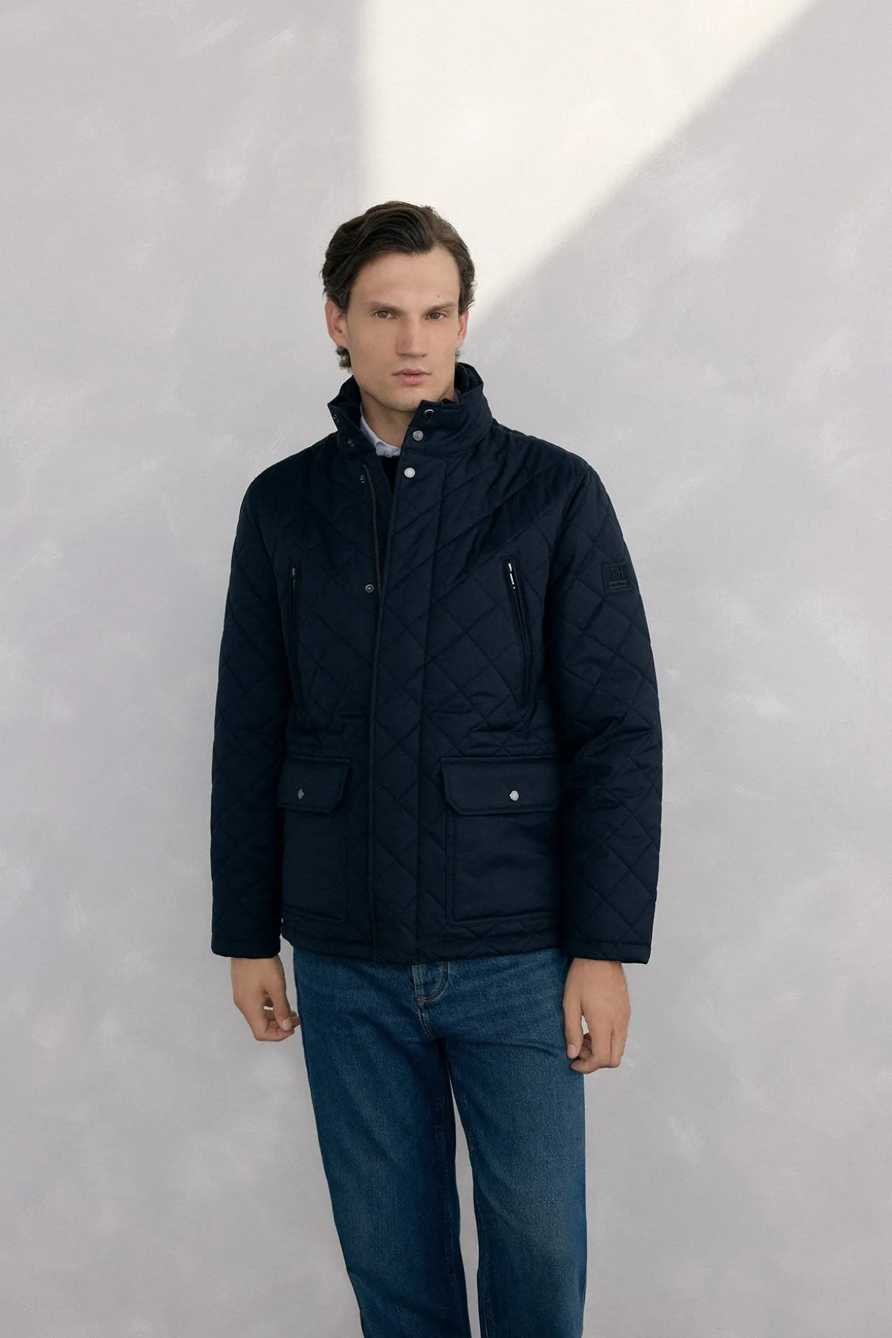 Chaqueta acolchada rombos