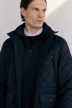 Chaqueta acolchada rombos