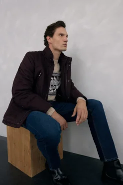 Chaqueta acolchada rombos