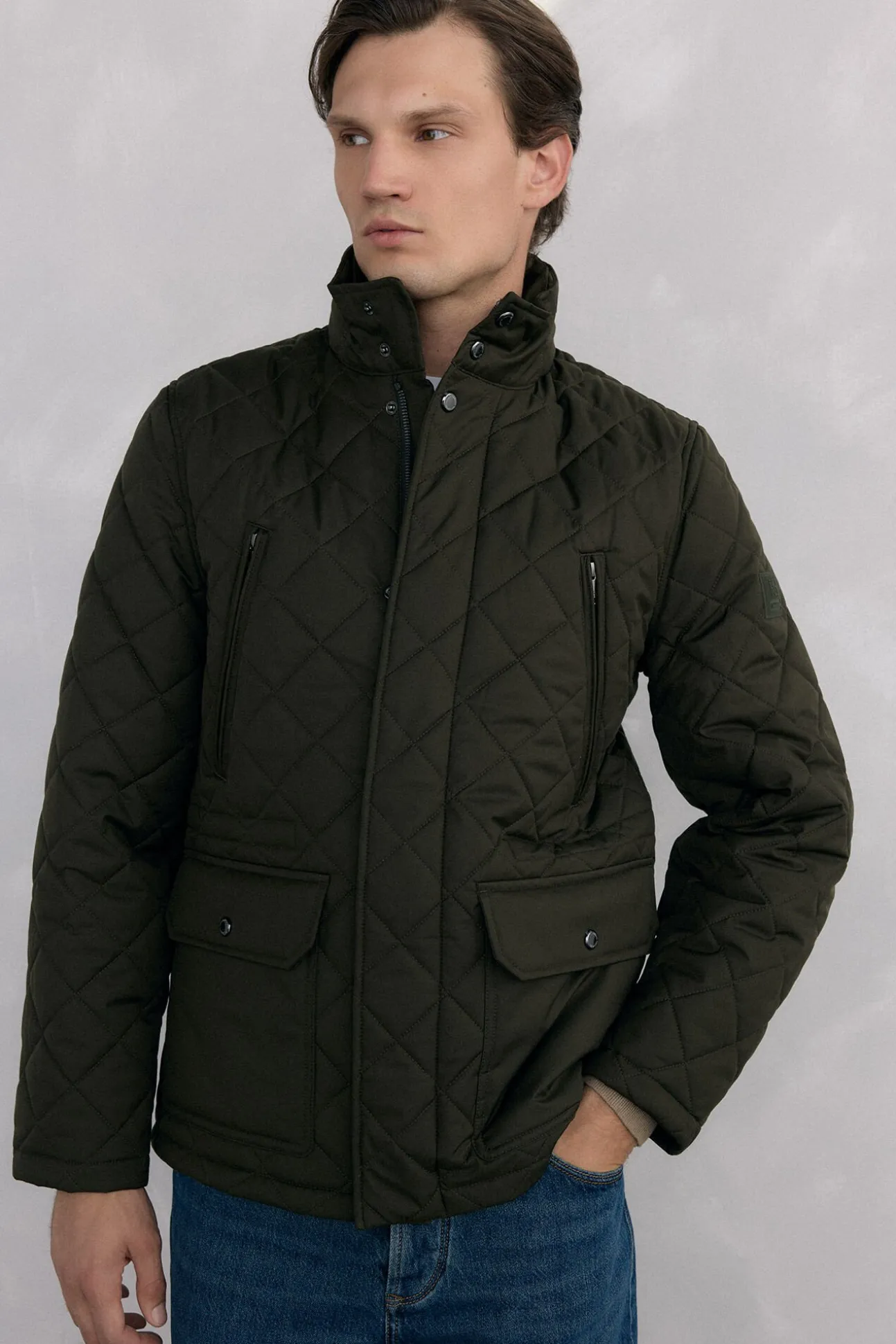 Chaqueta acolchada rombos