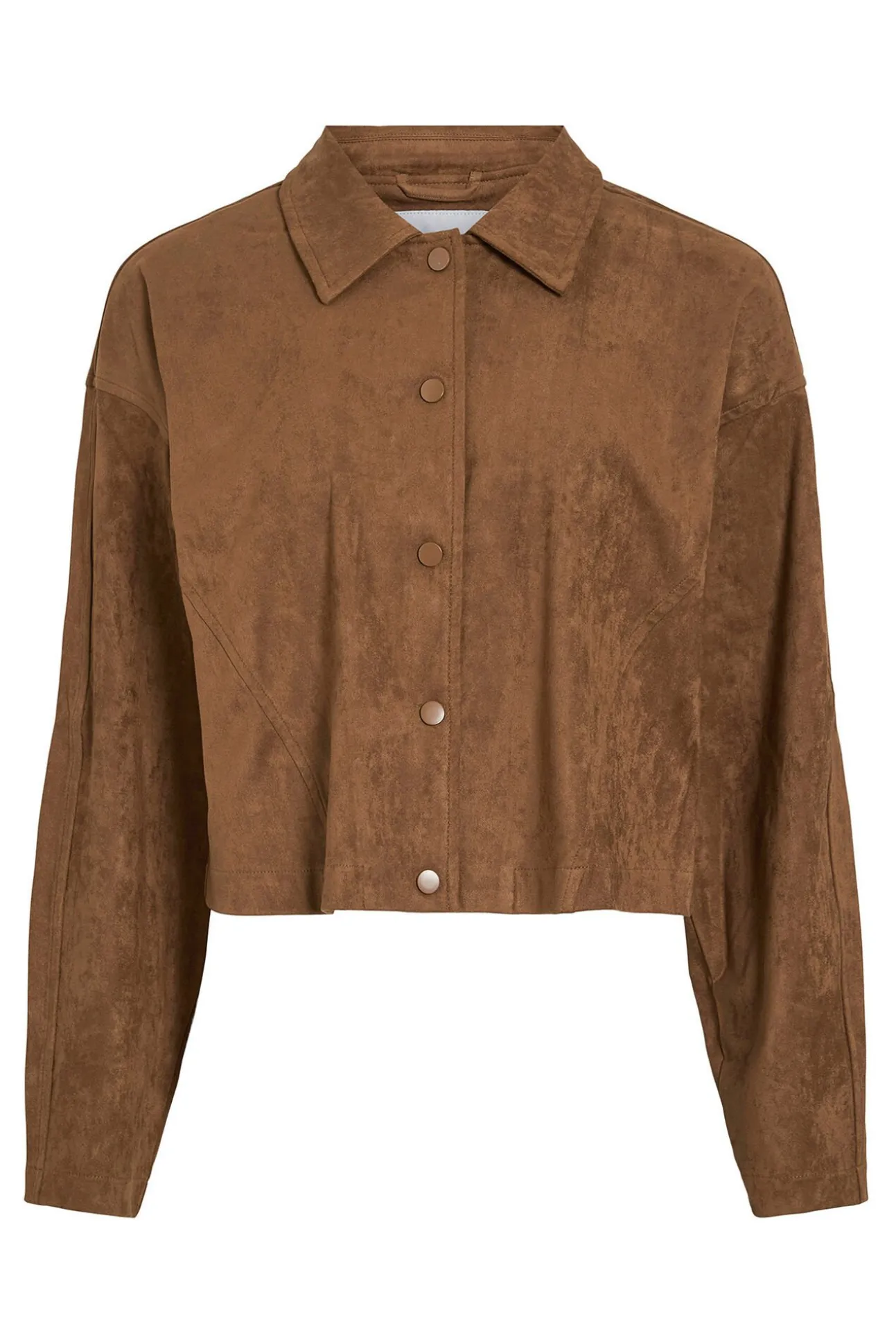 Chaqueta antelina abotonada