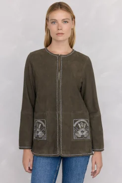 Chaqueta bordada ante