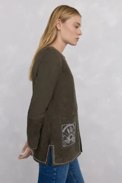 Chaqueta bordada ante