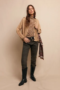 Chaqueta capucha punto