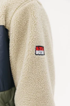 Chaqueta combinada nylon y borreguillo