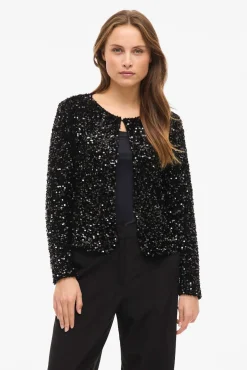 Chaqueta corta con lentejuelas