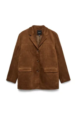 Chaqueta corta efecto ante