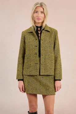 Chaqueta corta estampado discreto