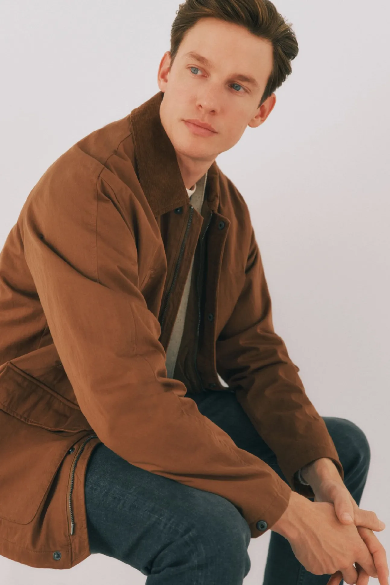 Chaqueta cuello combinado