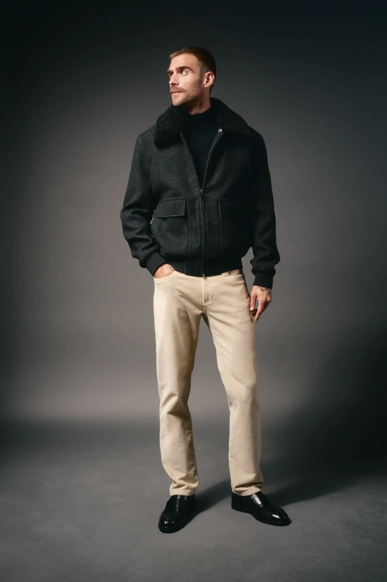 Chaqueta de lana borrego