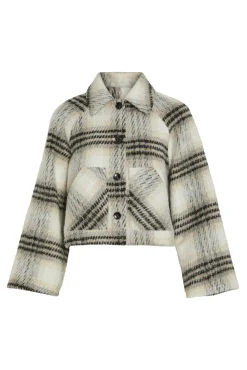 Chaqueta de paño abotonada