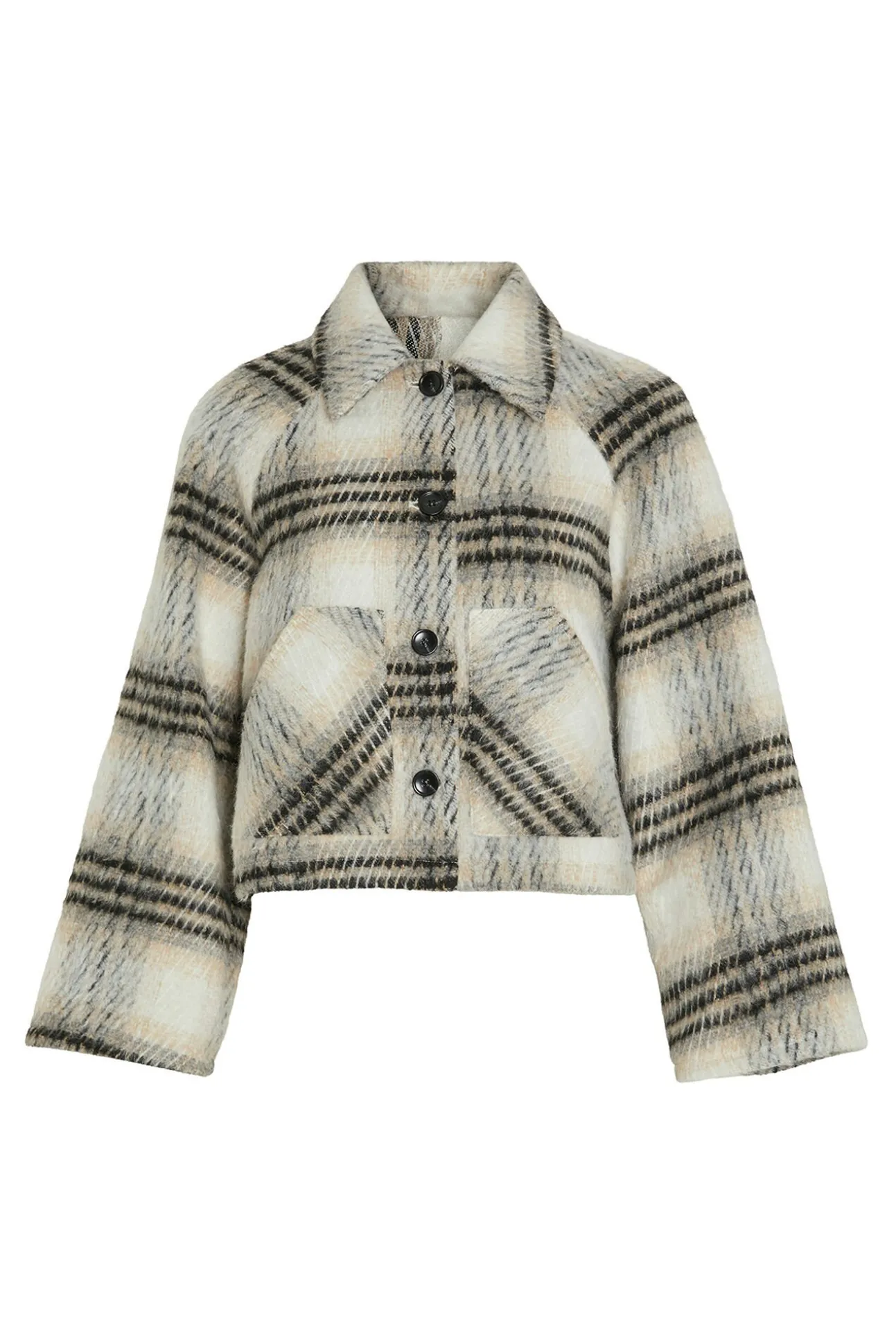 Chaqueta de paño abotonada