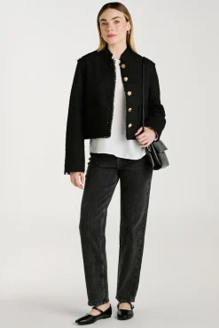 Chaqueta de paño con botones