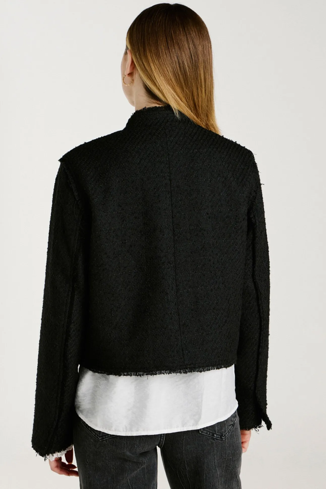 Chaqueta de paño con botones