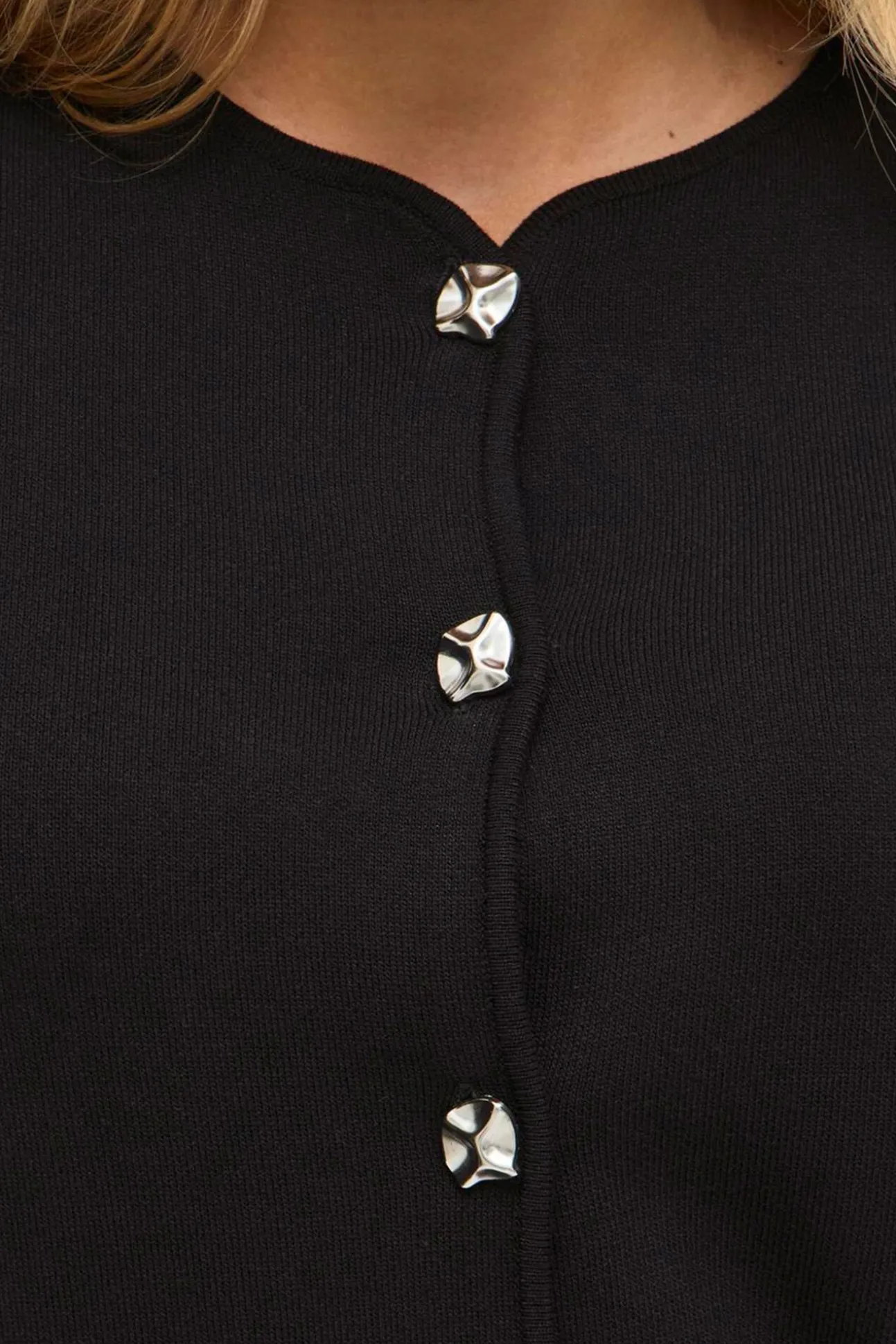 Chaqueta de punto abotonado con viscosa