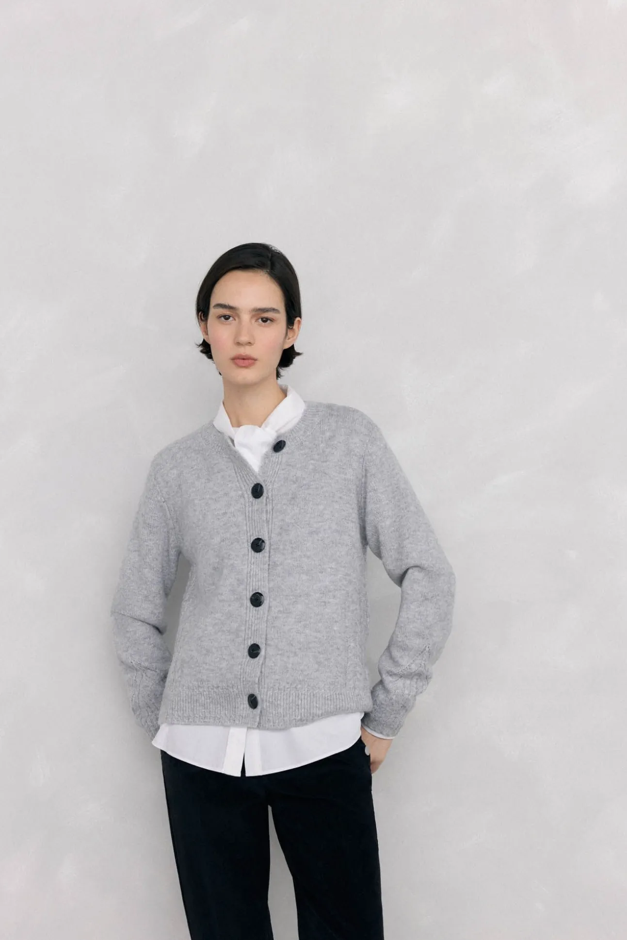 Chaqueta de punto con detalles de ochos