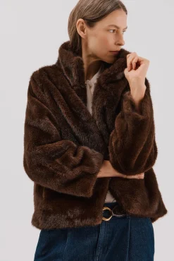 Chaqueta efecto pelo