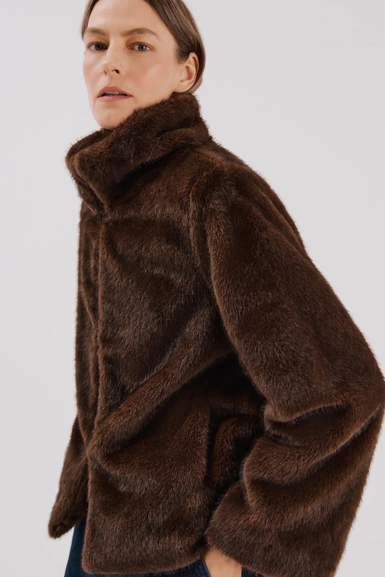 Chaqueta efecto pelo