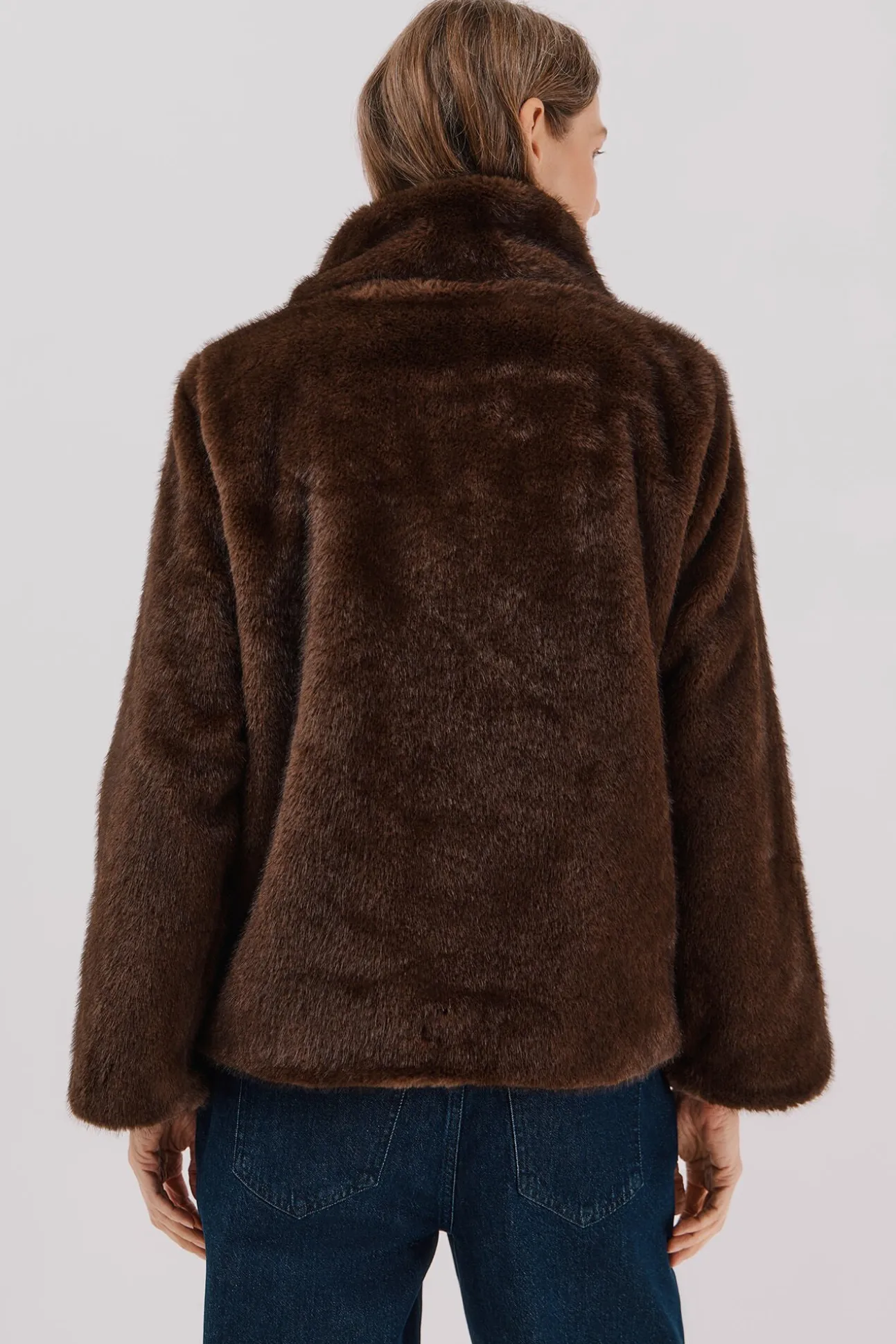 Chaqueta efecto pelo