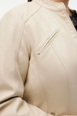 Chaqueta efecto piel talla grande