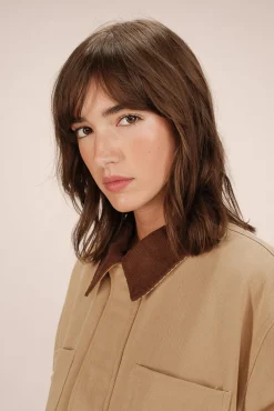 Chaqueta en sarga de algodón