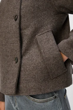 Chaqueta fieltro cruzada