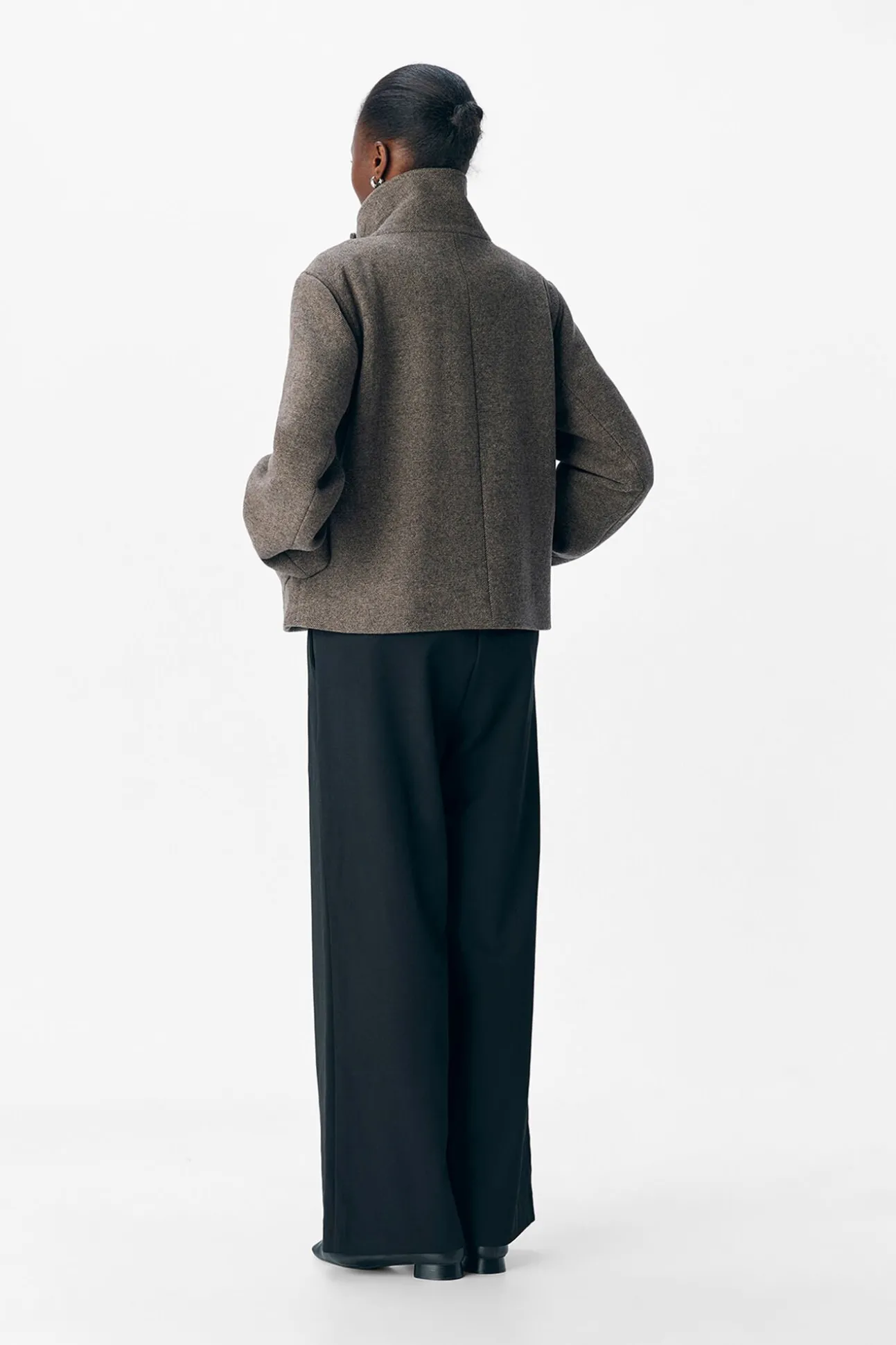 Chaqueta fieltro cruzada