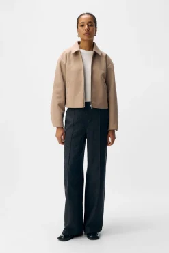 Chaqueta fieltro manga larga