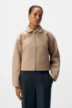 Chaqueta fieltro manga larga