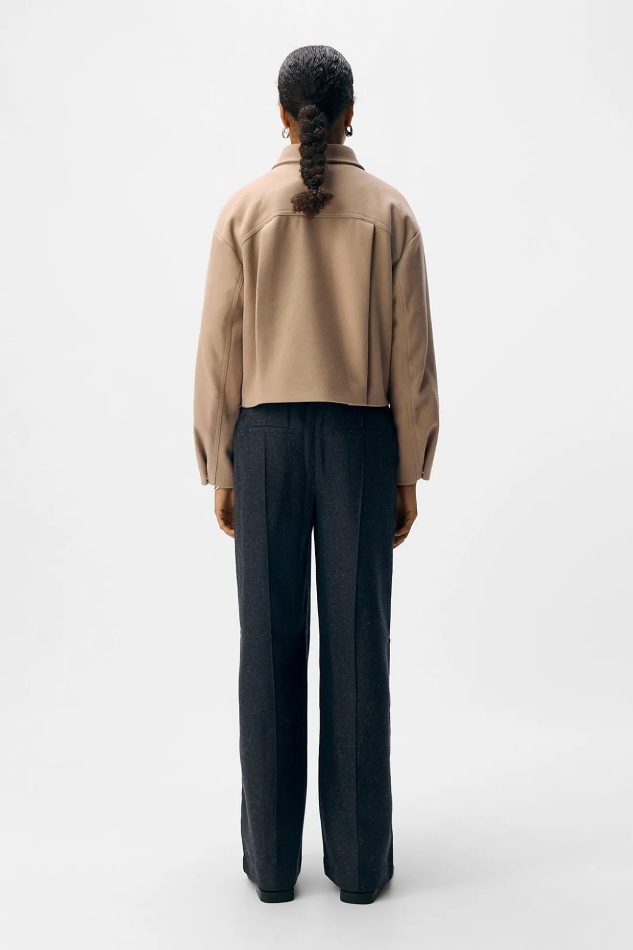 Chaqueta fieltro manga larga