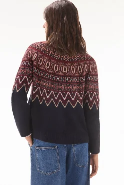 Chaqueta jacquard geométrico multicolor