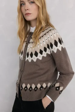 Chaqueta jacquard greca