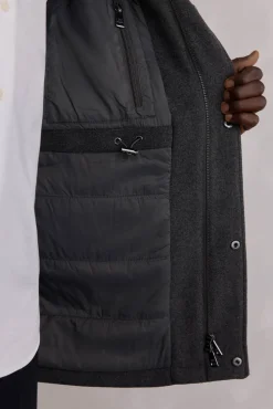 Chaqueta lana bolsillos