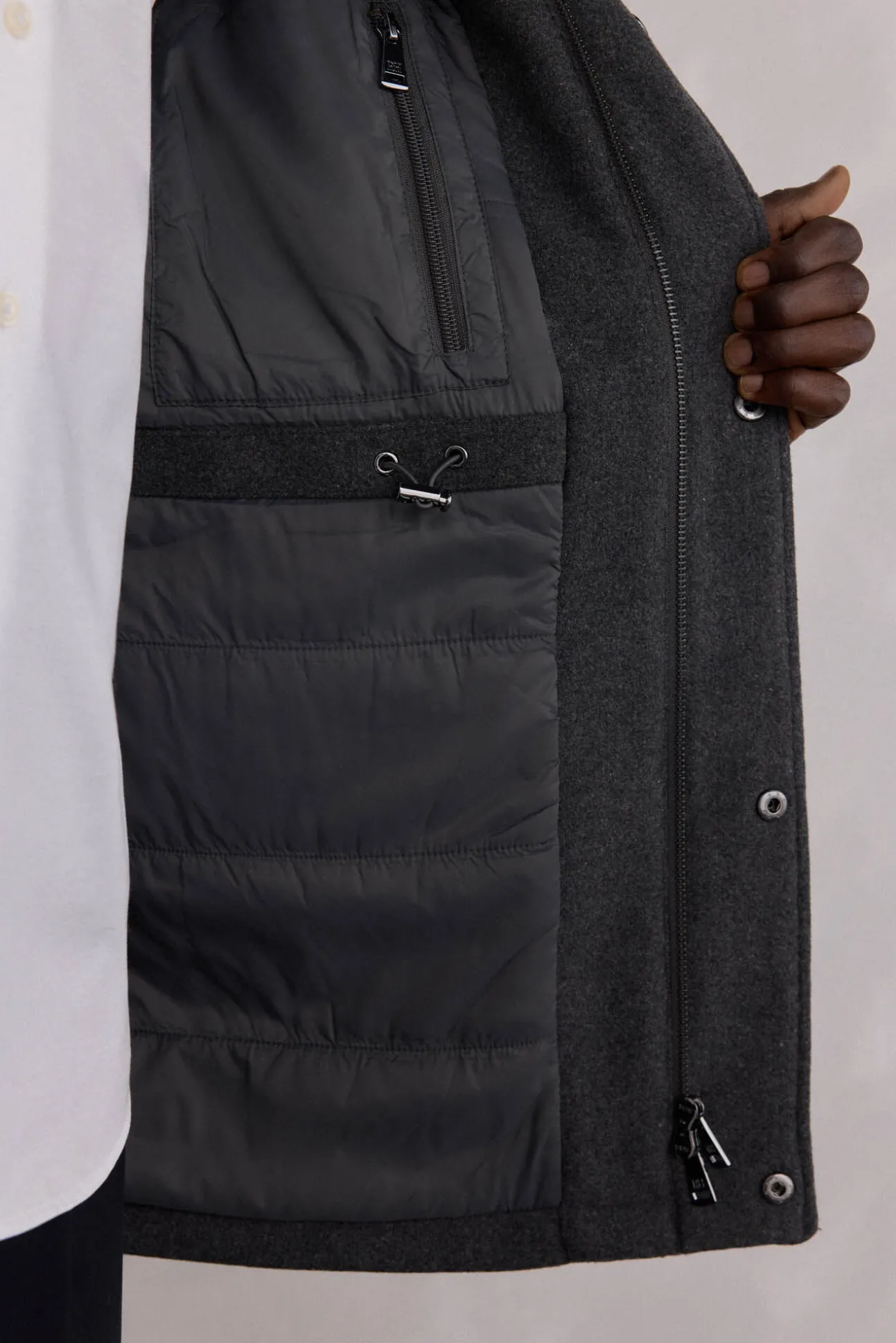 Chaqueta lana bolsillos