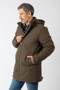 Chaqueta larga con capucha