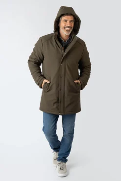 Chaqueta larga con capucha