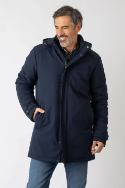 Chaqueta larga con capucha