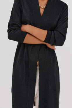 Chaqueta larga lurex