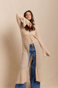 Chaqueta larga punto