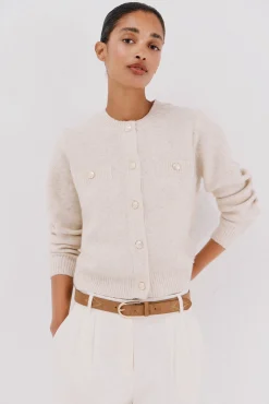 Chaqueta lúrex botones