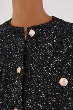 Chaqueta lúrex botones